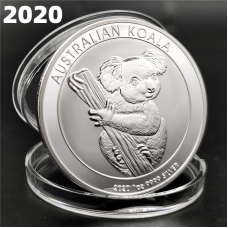 Сувенір зі Срібної монети 1 долар 2020г, “Коала“ (Австралія)