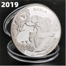 Сувенір зі Срібної монети 1 долар 2019г, “Коала“ (Австралія)