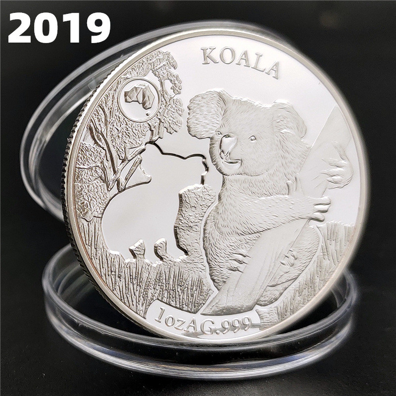 Сувенір зі Срібної монети 1 долар 2019г, “Коала“ (Австралія)
