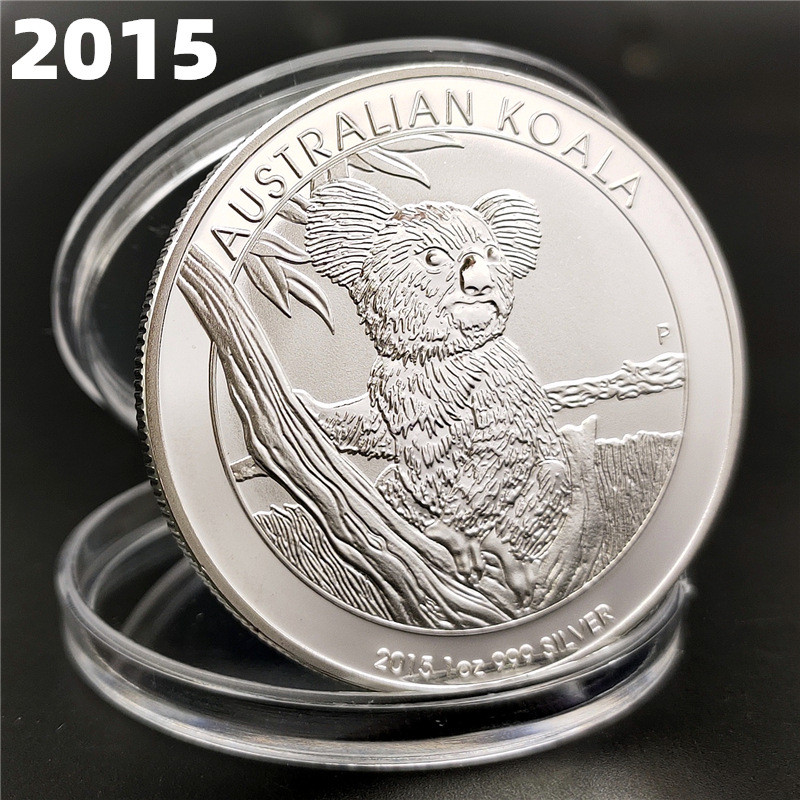 Сувенір зі Срібної монети 1 долар 2015г, “Коала“ (Австралія)