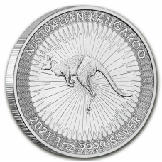 Сувенір зі Срібної монети 1 долар 2021г, “Кенгару“ (Австралія)