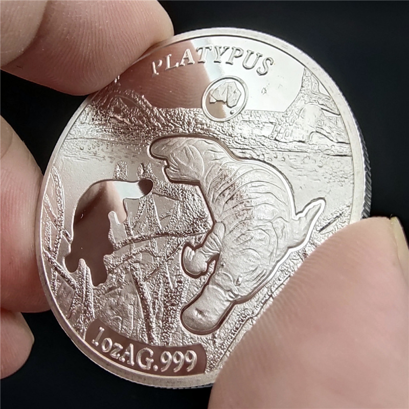 Сувенір срібна монета 1 долар 2019г, “Кукеронос“ Ронові острови. австралійські тварини