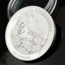 Сувенір срібна монета 1 долар 2016 г, “Кукабарра“ «Зимородок» Австралія