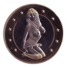 Сувенірна еротична монета 6 еросів (Sex euros). Сувенірний жетон