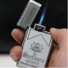 Сталева газова вітрозахисна запальничка Marlboro