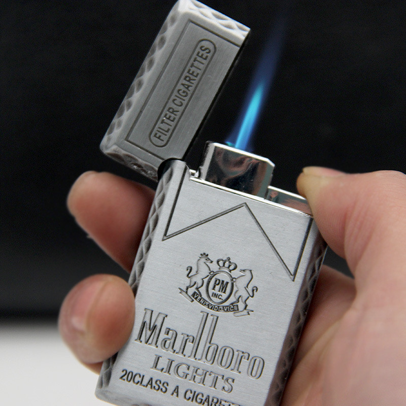 Сталева газова вітрозахисна запальничка Marlboro