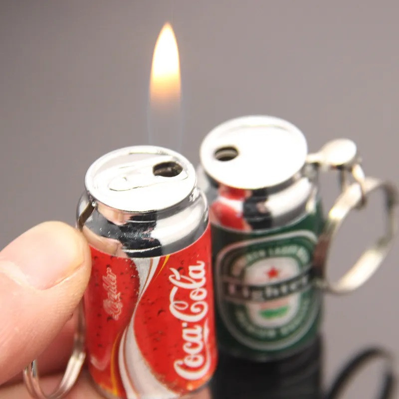 Запальничка брелок у формі банки Cola та пива Anex Lighter