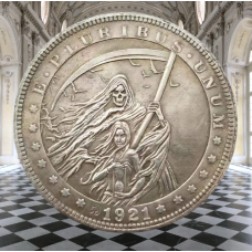 Монета сувенір, 1 долар США 1921 р. Фермента, “Смерти за спиною“, Coin American