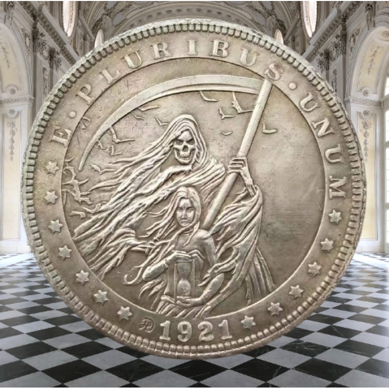 Монета сувенір, 1 долар США 1921 р. Фермента, “Смерти за спиною“, Coin American