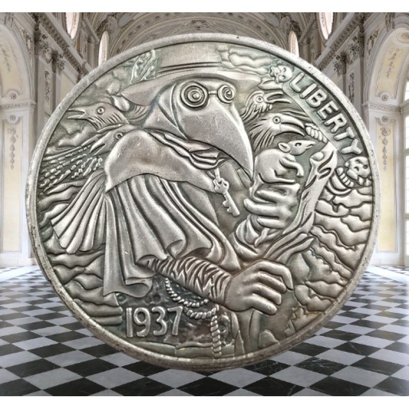 Монета сувенір, 1 долар США 1937 р, “Чумний Доктор“, Coin American