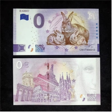 Колекційна Сувенірна банкнота 0 Euro 0 євро 2023г. Кролик