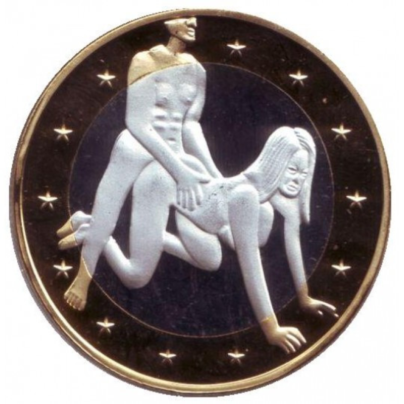 Сувенірна еротична монета 6 еросів (Sex euros). Сувенірний жетон