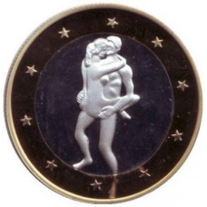 Сувенірна еротична монета 6 еросів (Sex euros). Сувенірний жетон