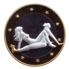 Сувенірна еротична монета 6 еросів (Sex euros). Сувенірний жетон