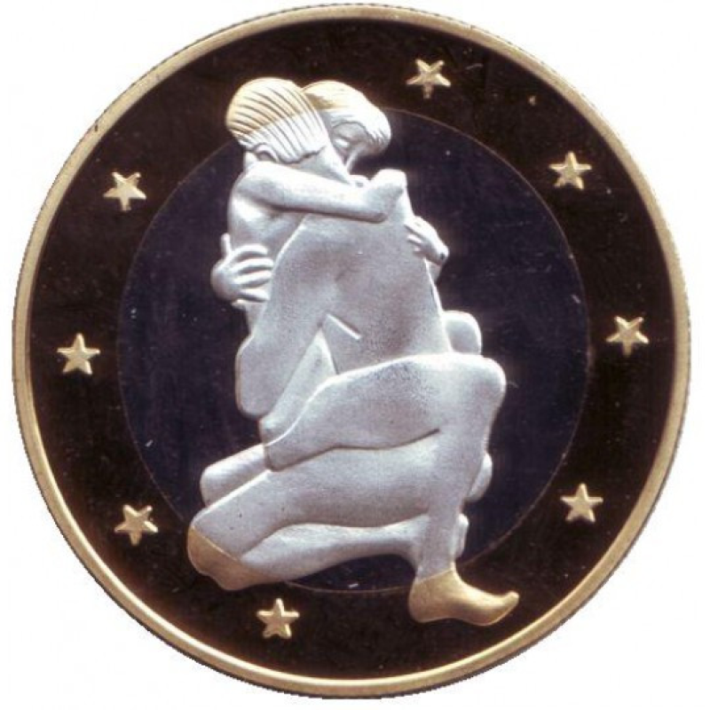 Сувенірна еротична монета 6 еросів (Sex euros). Сувенірний жетон