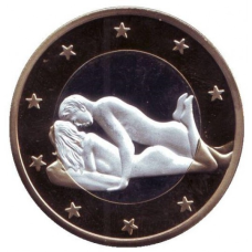 Сувенірна еротична монета 6 еросів (Sex euros). Сувенірний жетон