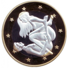 Сувенірна еротична монета 6 еросів (Sex euros). Сувенірний жетон
