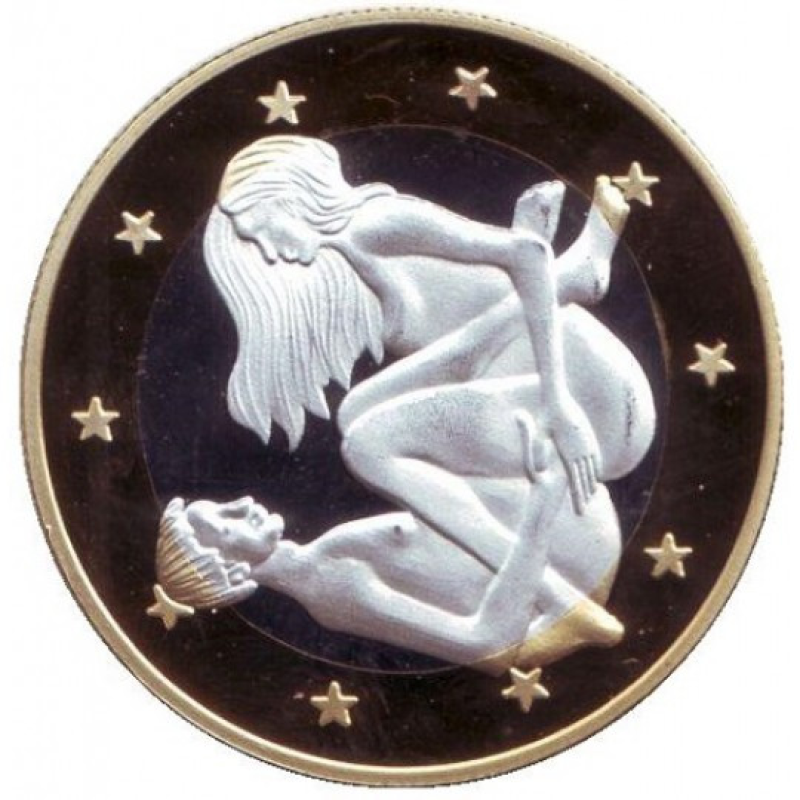 Сувенірна еротична монета 6 еросів (Sex euros). Сувенірний жетон