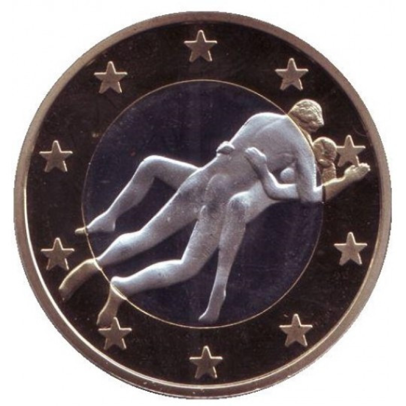 Сувенірна еротична монета 6 еросів (Sex euros). Сувенірний жетон