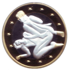 Сувенірна еротична монета 6 еросів (Sex euros). Сувенірний жетон