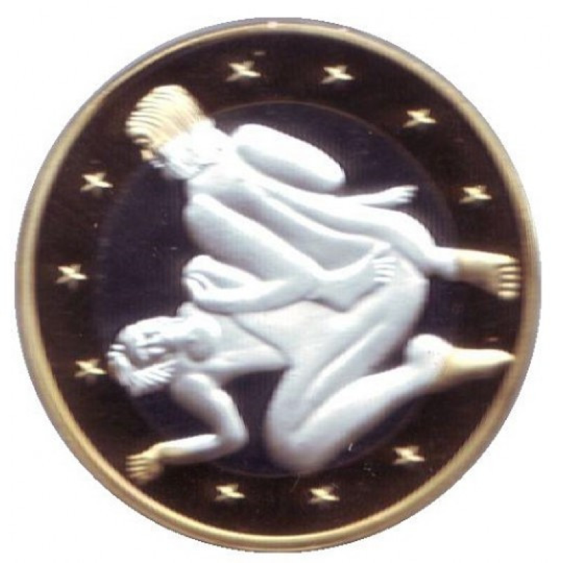 Сувенірна еротична монета 6 еросів (Sex euros). Сувенірний жетон