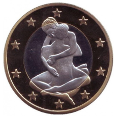 Сувенірна еротична монета 6 еросів (Sex euros). Сувенірний жетон