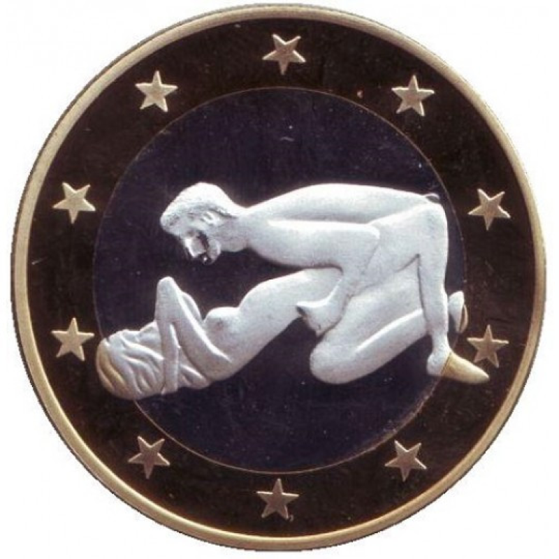 Сувенірна еротична монета 6 еросів (Sex euros). Сувенірний жетон
