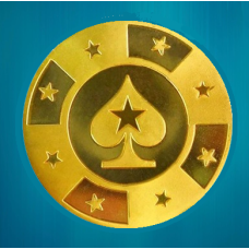 Колекційна монета Щаслива фішка Casino монета удачі (Золотий покер“)