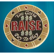 Колекційна монета Щаслива фішка Casino монета удачі (Хранитель карт “Raise“/“Золотий покер“))