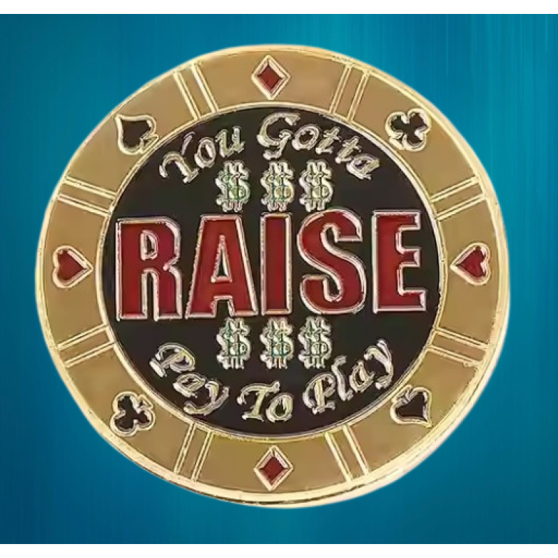 Колекційна монета Щаслива фішка Casino монета удачі (Хранитель карт “Raise“/“Золотий покер“))