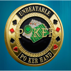 Колекційна монета Щаслива фішка Casino монета удачі (Хранитель карт “Poker“/“Золотий покер“))