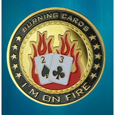Колекційна монета Щаслива фішка Casino монета удачі (Хранитель карт “I om on Fire“/“Золотий покер“)