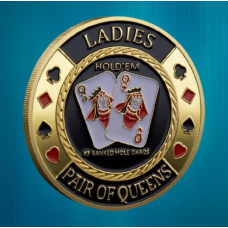 Колекційна монета Щаслива фішка Casino монета удачі (Хранитель карт “Ladies“/“Золотий покер“))