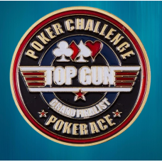 Колекційна монета Щаслива фішка Casino монета удачі (Хранитель карт «Top Gun»/“Золотий покер“))
