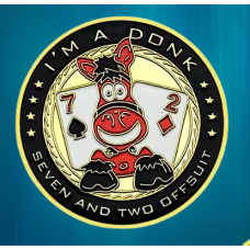 Колекційна монета Щаслива фішка Casino Im a Donk Seven And Two (Хранитель карт “Золотий покер“)