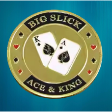 Колекційна монета Щаслива фішка Casino монета удачі “Big slick“ (Хранитель карт “Золотий покер“)