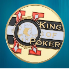 Колекційна монета Щаслива фішка Casino монета удачі (Хранитель карт “King of poker“/“Золотий покер“)