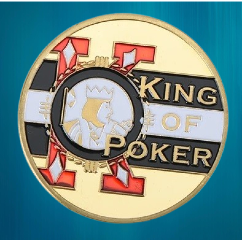 Колекційна монета Щаслива фішка Casino монета удачі (Хранитель карт “King of poker“/“Золотий покер“)