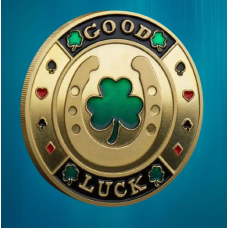 Колекційна монета Щаслива фішка Casino монета удачі (Хранитель карт “Good luck“/“Золотий покер“)