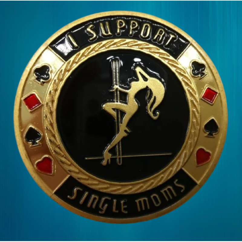 Колекційна монета Щаслива фішка Casino монета удачі (Хранитель карт/“Золотий покер“)