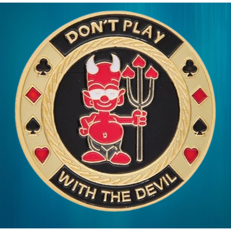 Колекційна монета Щаслива фішка Casino монета удачі (Хранитель карт Don“t Play with Dev “Золотий покер“)