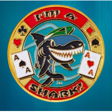 Колекційна монета Щаслива фішка Casino монета удачі (Хранитель карт Shark “Золотий покер“)