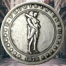 Сувенір монета 1 долар 1878 р. Банка США, “Сексуальна серія НЮ“. монета «Романтічне рішення»