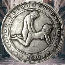 Сувенір монета 1 долар 1878 р. Фермаха США, “Сексуальна серія НЮ“. монета «Романтічне рішення»