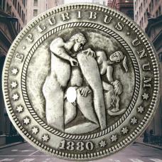 Сувенір монета 1 долар 1878 р. Фермаха США, “Сексуальна серія НЮ“. монета «Романтічне рішення»