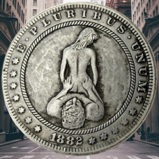 Сувенір монета 1 долар 1878 р. Фермаха США, “Сексуальна серія НЮ“. монета «Романтічне рішення»