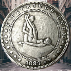 Сувенір монета 1 долар 1878 р. Фермаха США, “Сексуальна серія НЮ“. монета «Романтічне рішення»