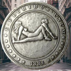 Сувенір монета 1 долар 1878 р. Фермаха США, “Сексуальна серія НЮ“. монета «Романтічне рішення»