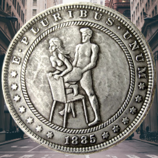 Сувенір монета 1 долар 1878 р. Фермаха США, “Сексуальна серія НЮ“. монета «Романтічне рішення»