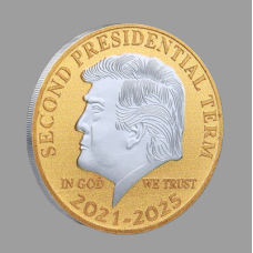 Пам“ятна монета Дональд Трамп 2021-2025г Second Presidential США голд сильвер